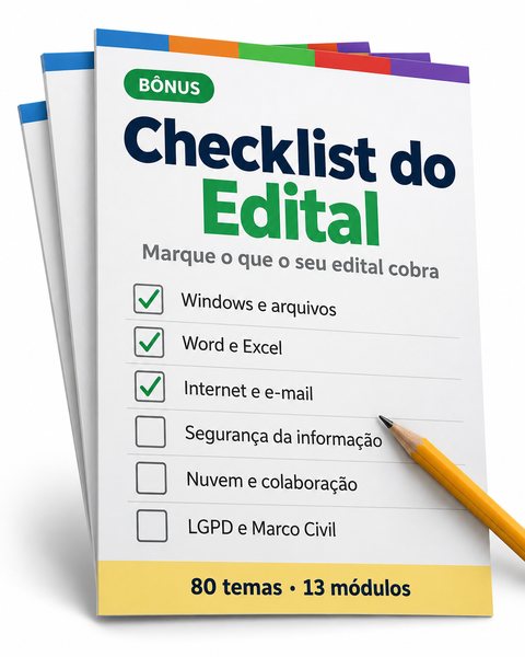 Capa do bônus Checklist do Edital